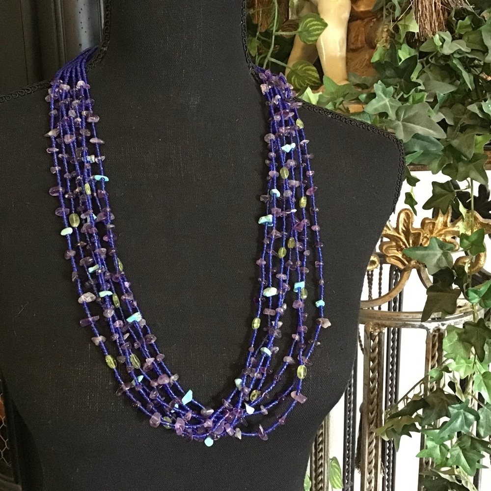 Elegant Multi-Strand Beaded Necklace
